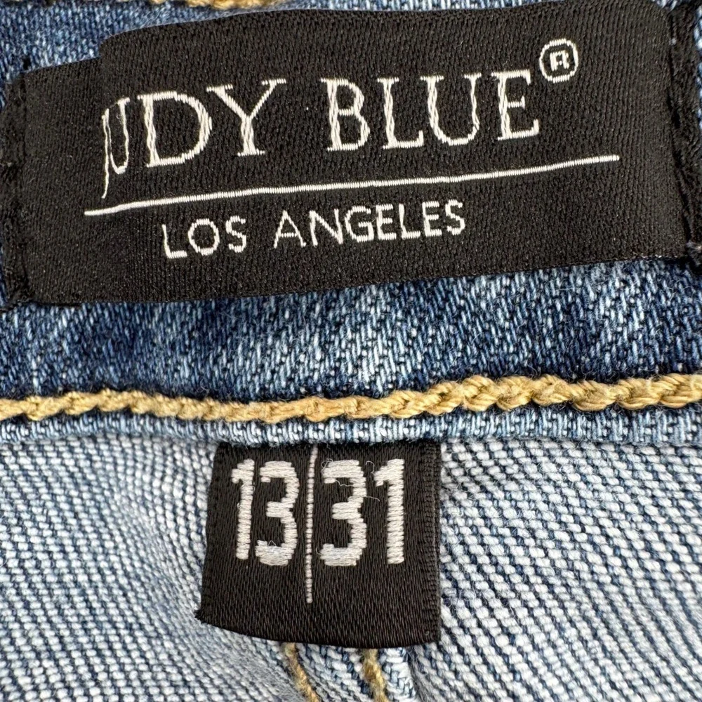 Judy Blue Straight Fit Jean Light/Medium Wash Denim Women 13/31 Boot Cut Stretch